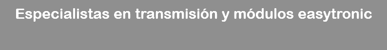 Especialistas en transmisión y módulos easytronic